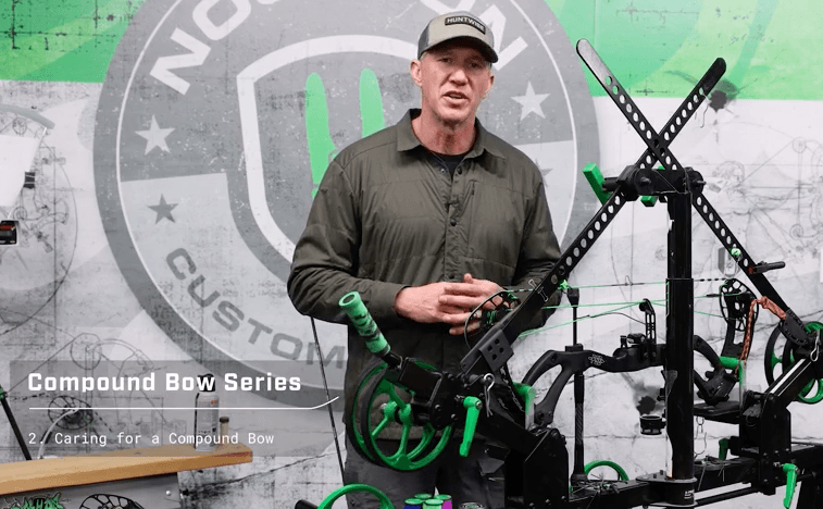 Video of John Dudley sharing tips for maintaining compound bows.