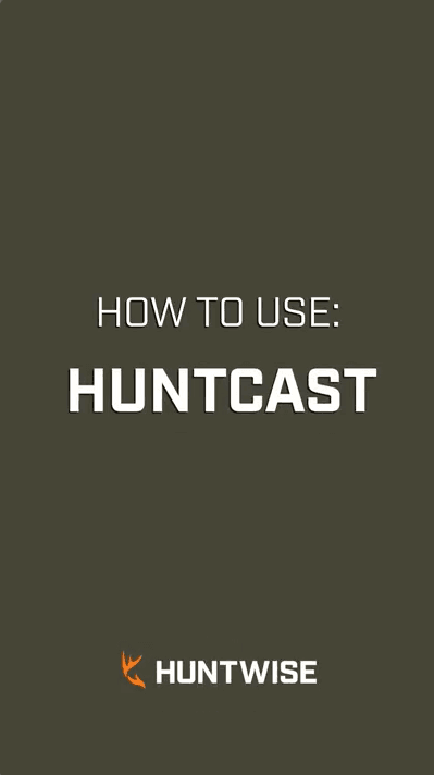 A video showing how to use the HuntCast feature in the HuntWise app.
