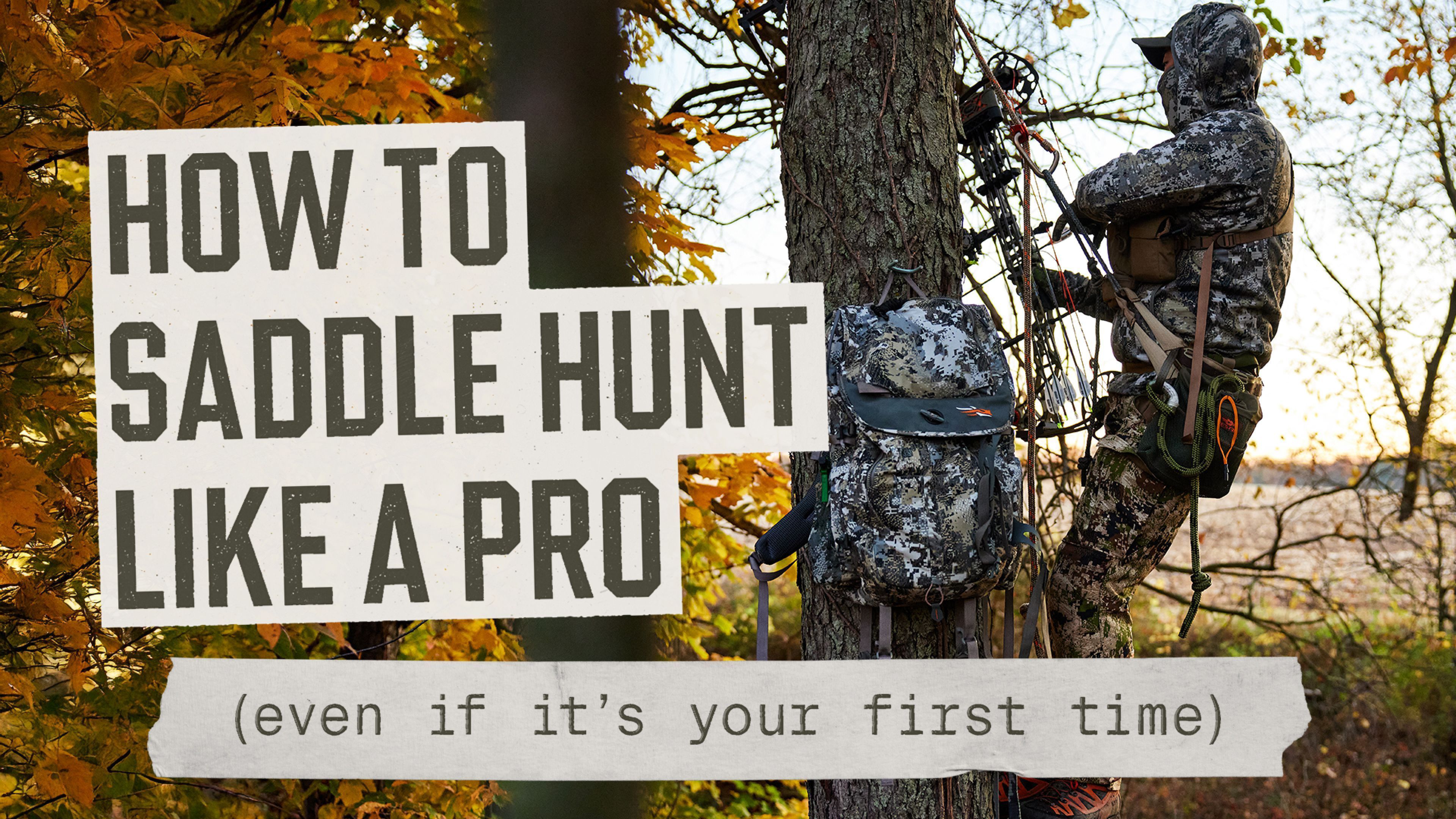 Video and image featuring HuntWise FieldGuide+ series How to Saddle Hunt Like a Pro.