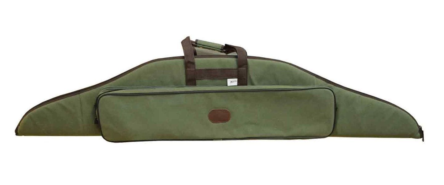 Legacy Leather Deluxe Traditional Soft Case on white background, best bow case concept.