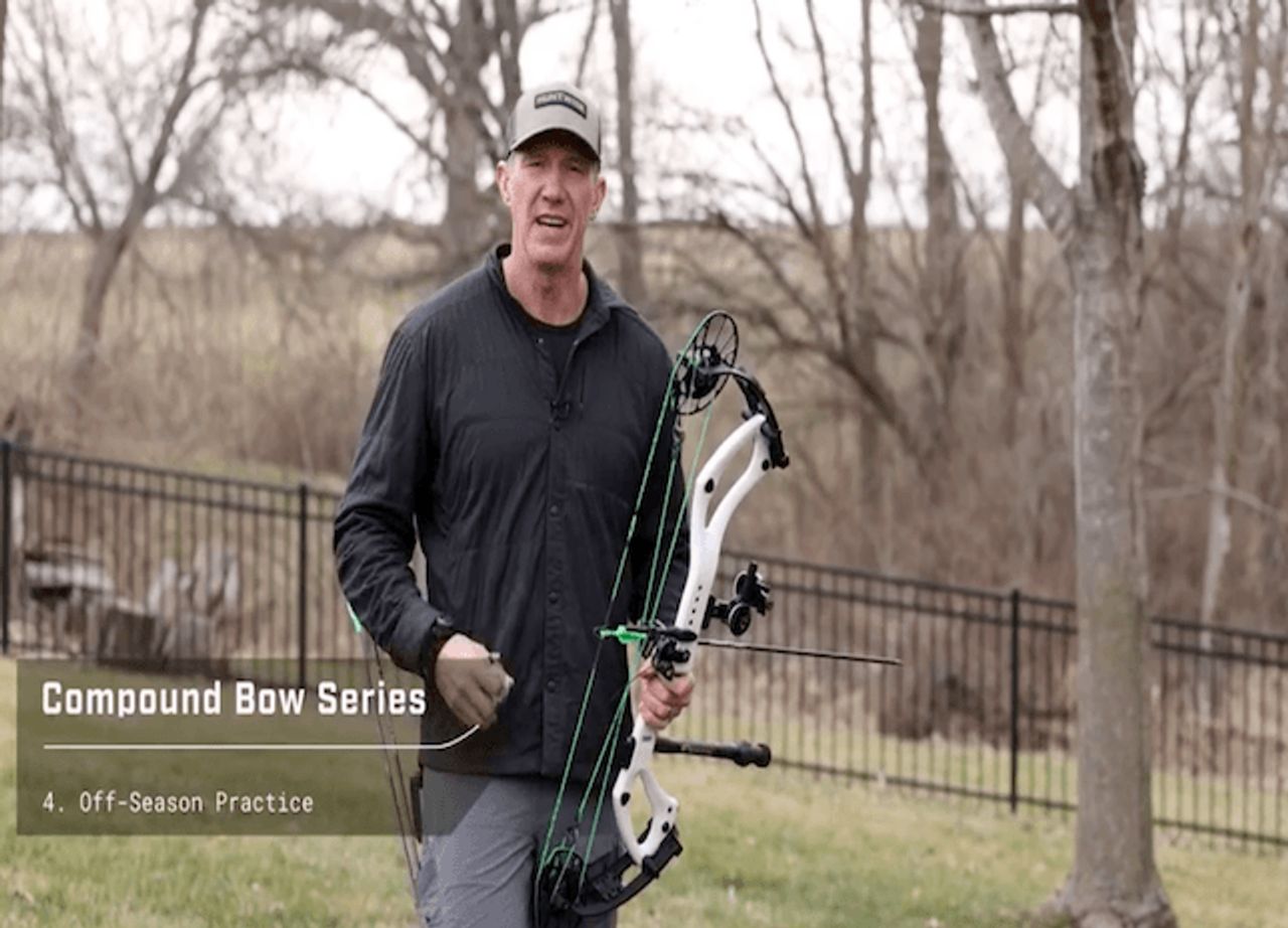 A video from HuntWise and John Dudley about how to practice with your compound bow during the offseason.