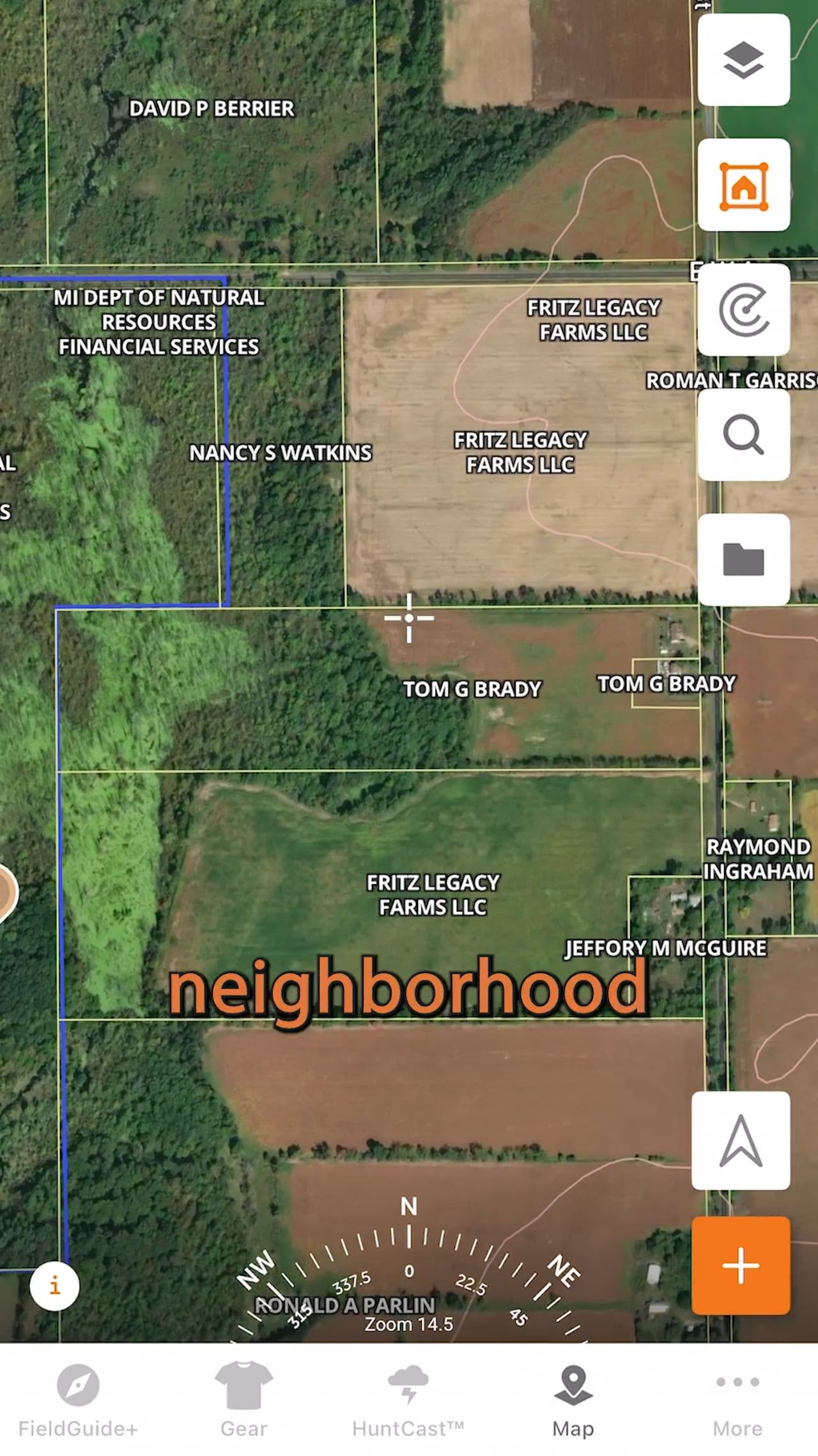 Video showing how property lines work in the HuntWise hunting app.