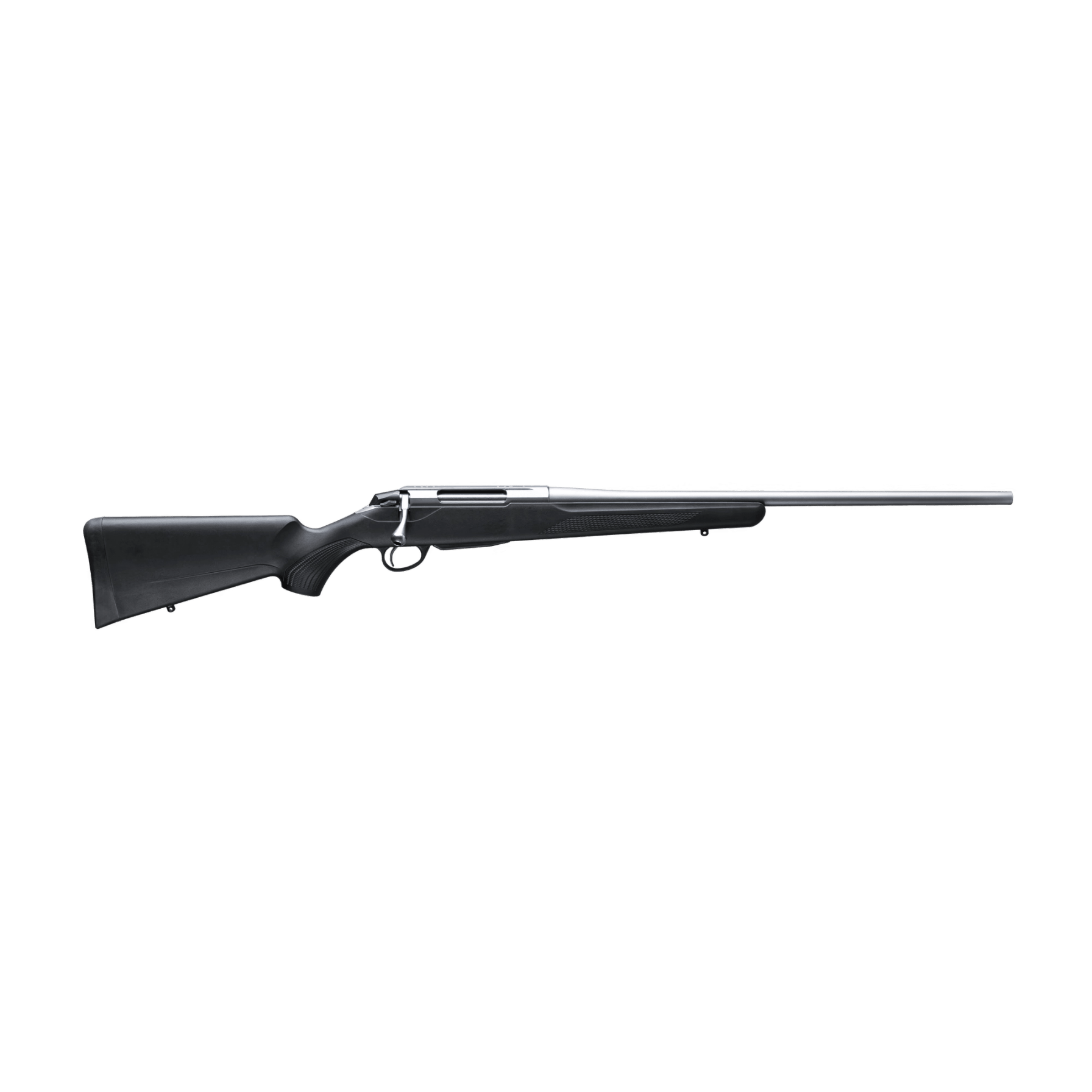 The Tikka T3X Lite hunting rifle on a white background. 