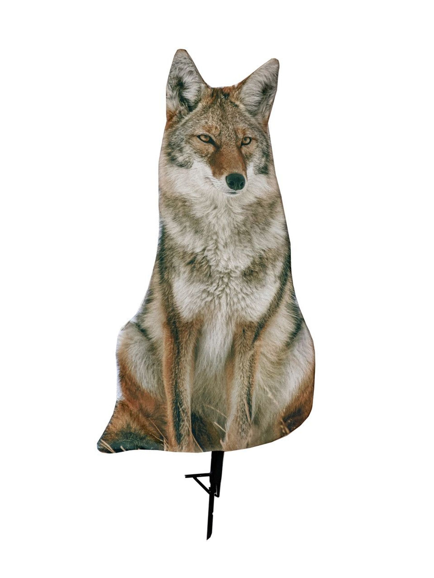 Image of the Montana Decoy Co. Sitting Coyote on a white background.