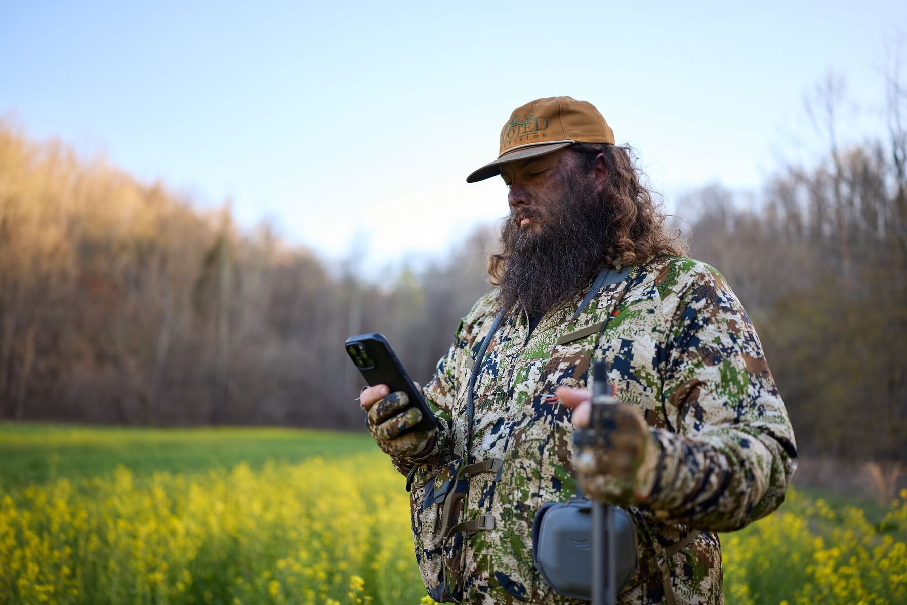Hunter Ben Cole uses HuntWise to scout turkey hunting land, how to find turkey concept.
