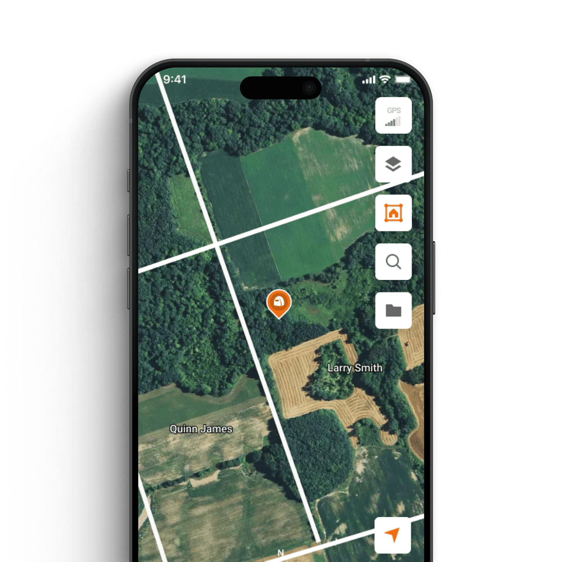 HuntWise property lines and icons screen, finding Texas walk-in access concept.