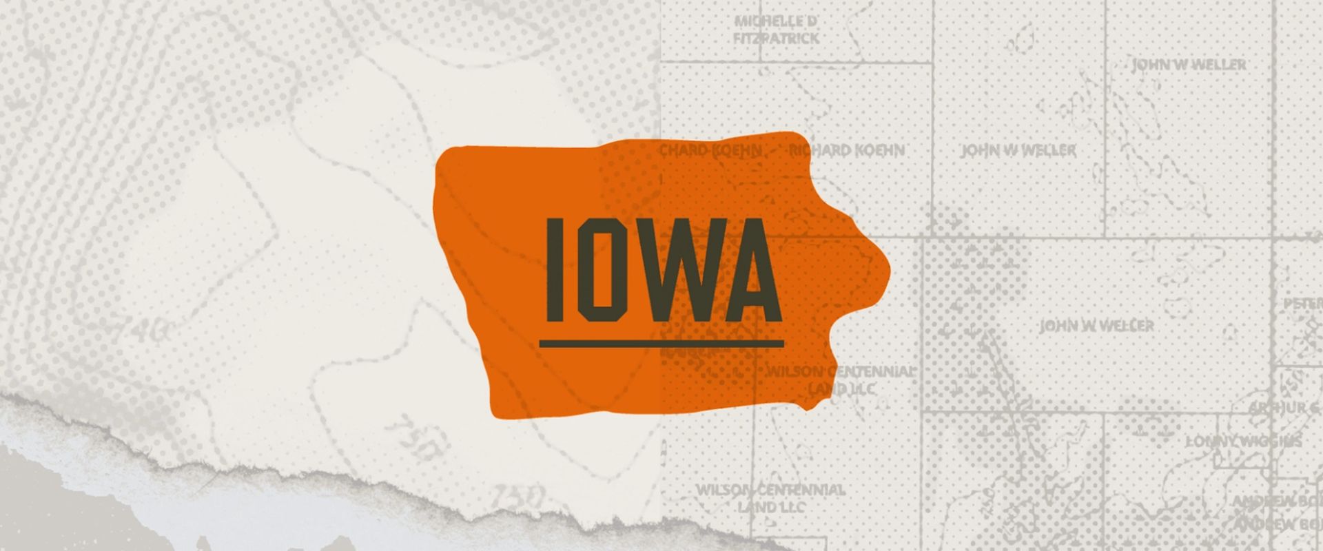 A graphic of the state of Iowa representing the Iowa hunting seasons.