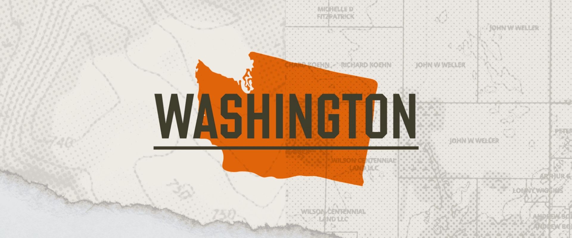 A graphic of the state of Washington representing Washington hunting seasons.