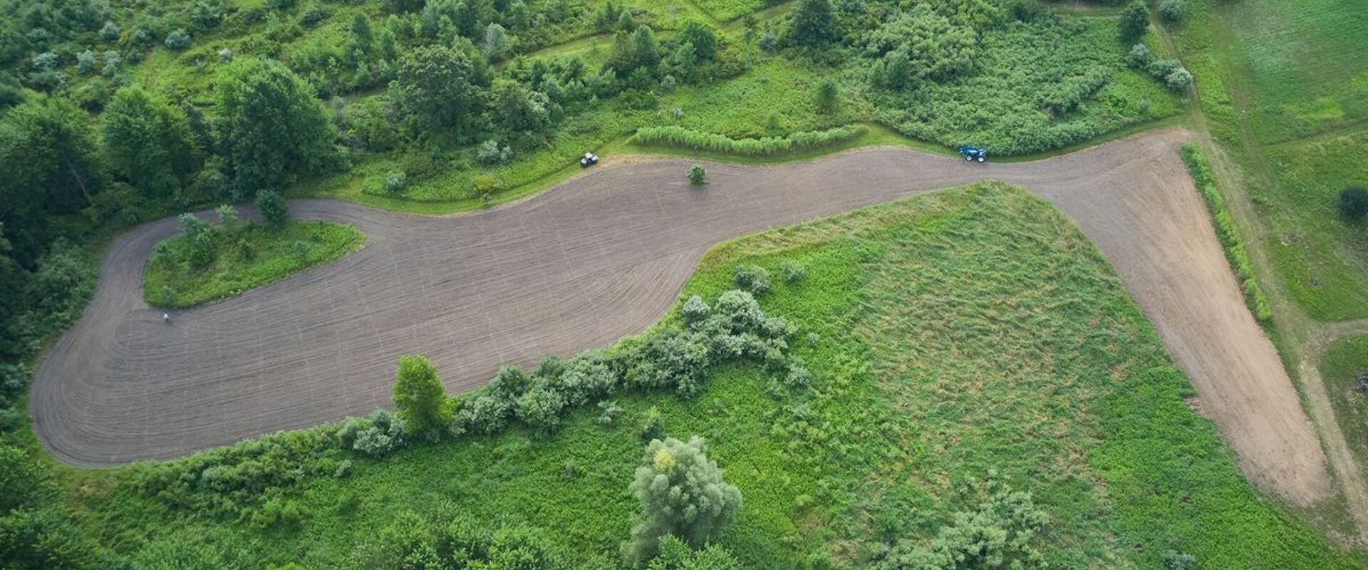 Overhead view of farmland, how to find property lines in Tennessee concept. 