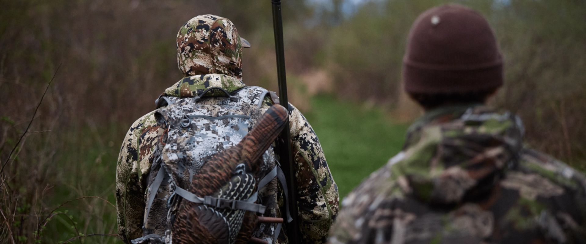 Hunters in the field, Virginia turkey season concept.