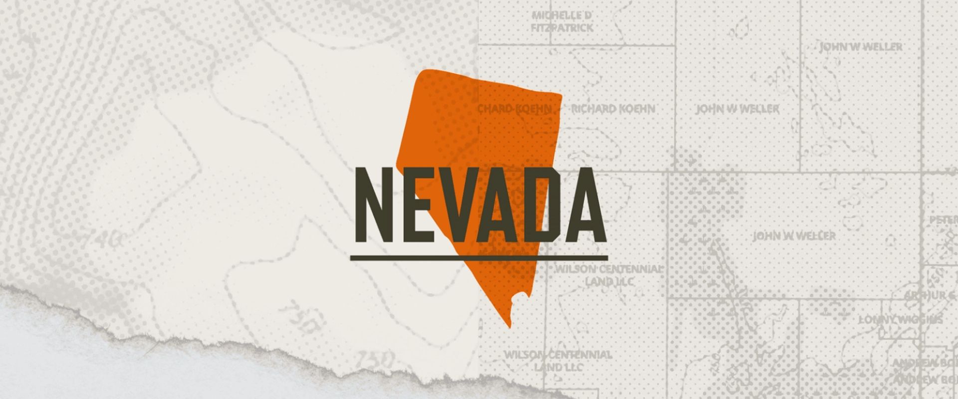 A graphic of the state of Nevada representing the Nevada hunting season.