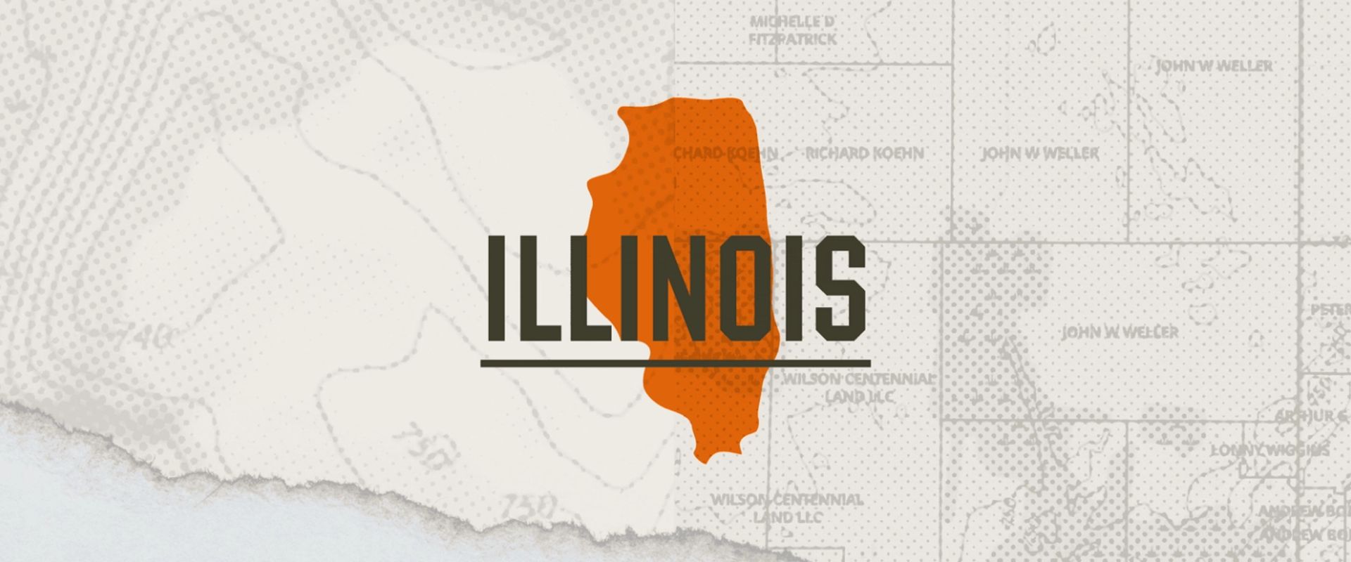A graphic of the state of Illinois representing Illinois hunting seasons.