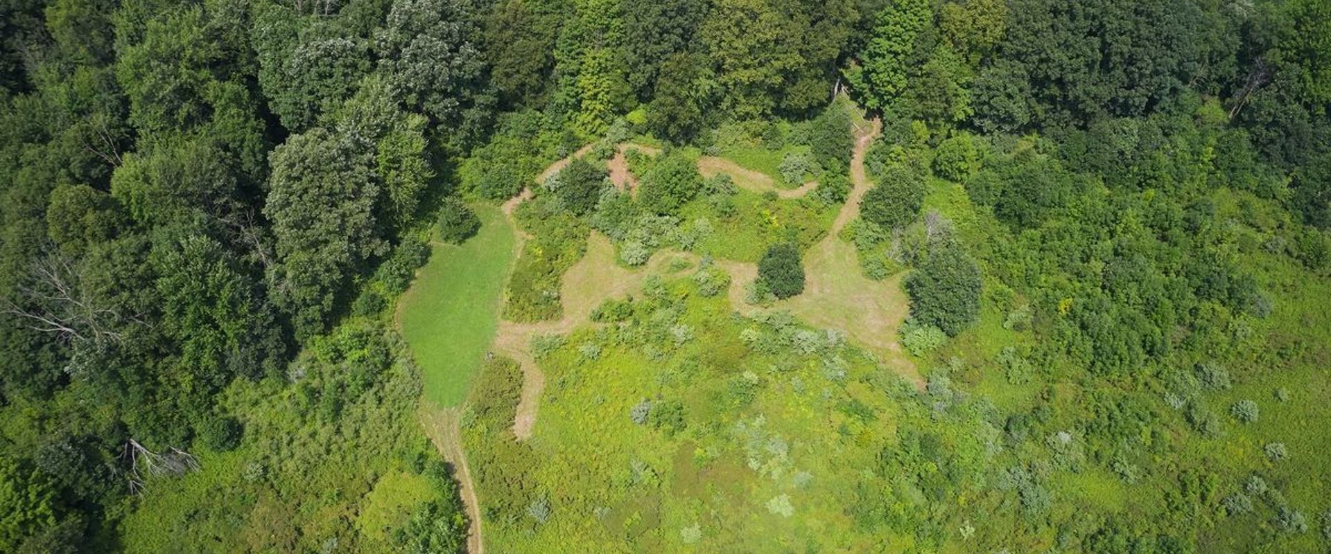 Overhead view of land, WMA hunting concept.
