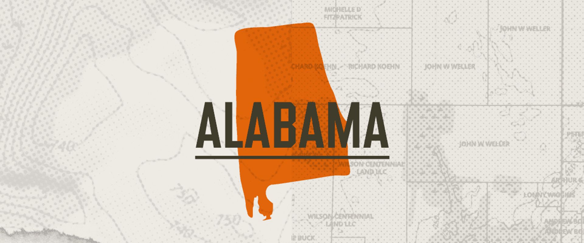 Graphic of the state of Alabama, Alabama hunting concept. 