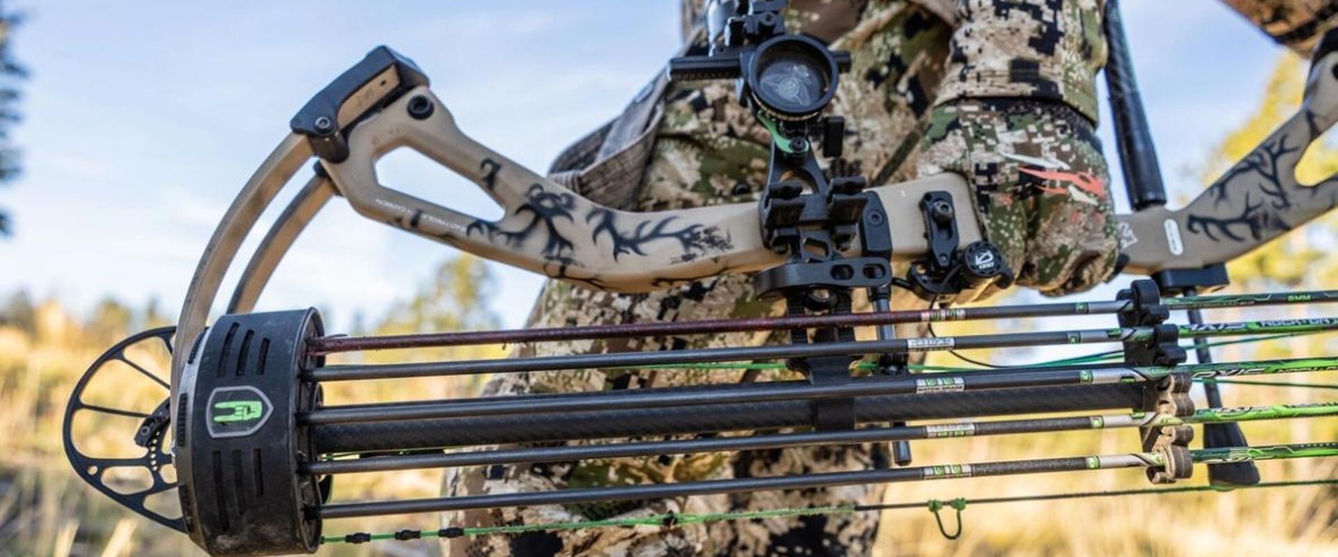 Close-up of a bow carried by a hunter, best bow cases concept.