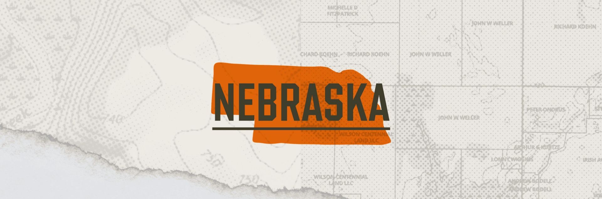 Illustration of the state of Nebraska representing the Nebraska hunting seasons.