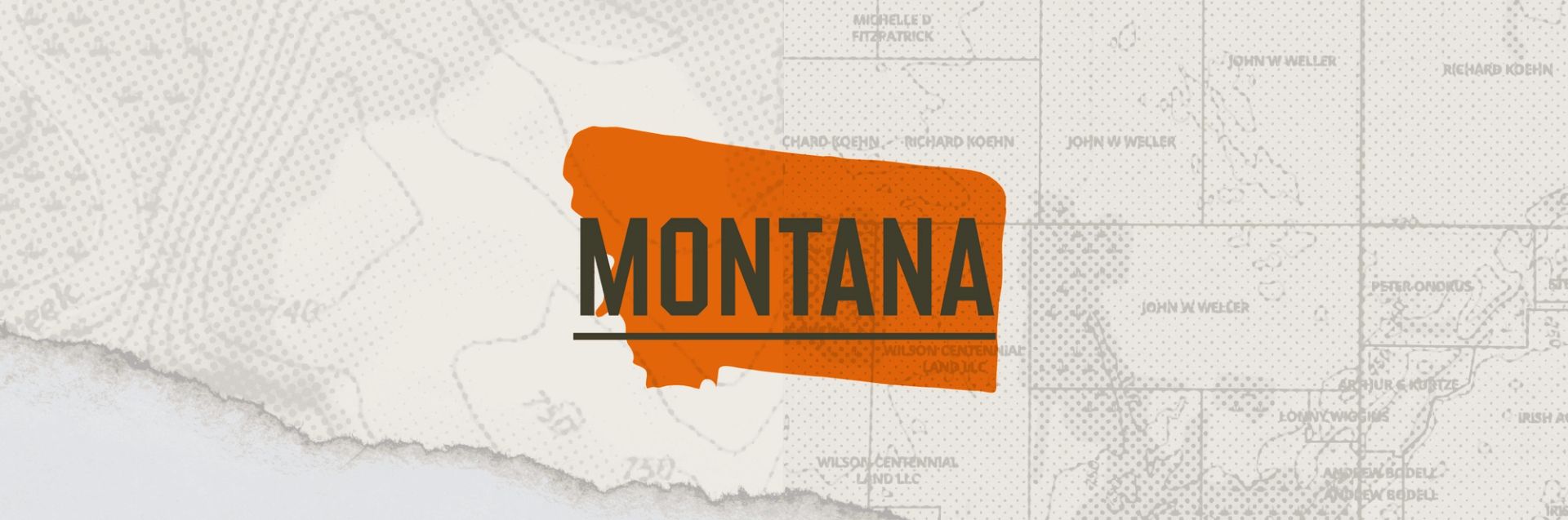 Illustration of the state of Montana representing the Montana hunting seasons.