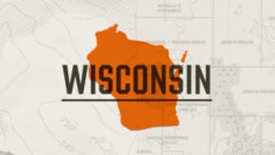 A graphic of the state of Wisconsin representing Wisconsin hunting seasons.