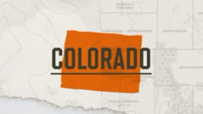 A graphic of the state of Colorado representing Colorado hunting season dates.