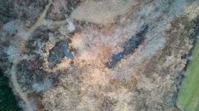 Overhead view of hunting land, find land for Georgia deer season 2025 concept.