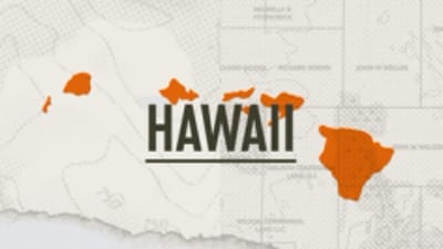 A graphic of the state of Hawaii representing hunting in Hawaii.