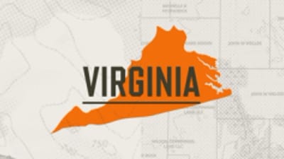 A graphic of the state of Virginia representing Virginia hunting seasons.