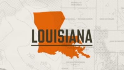 A graphic of the state of Louisiana representing Louisiana hunting seasons.