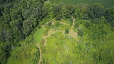 Overhead view of land, WMA hunting concept.