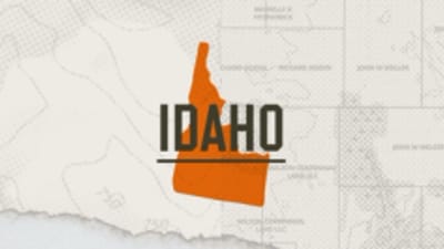 A graphic of the state of Idaho representing hunting in Idaho.
