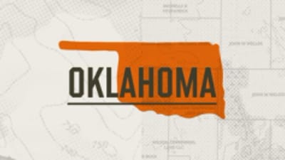 A graphic of the state of Oklahoma representing Oklahoma hunting seasons.